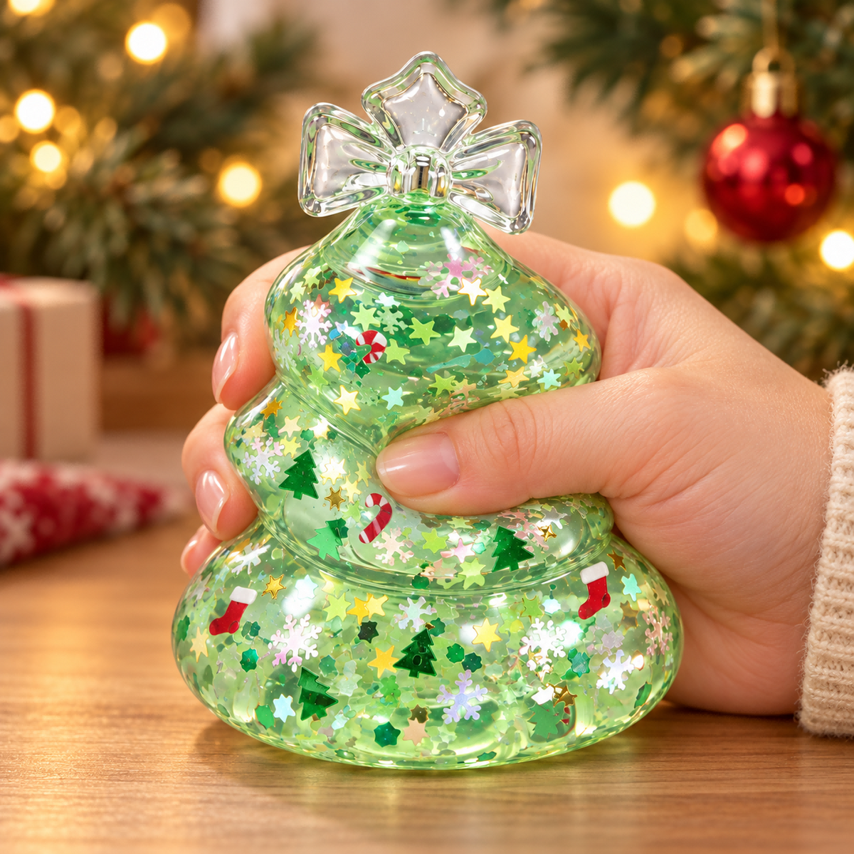 Slow rising glitter tree