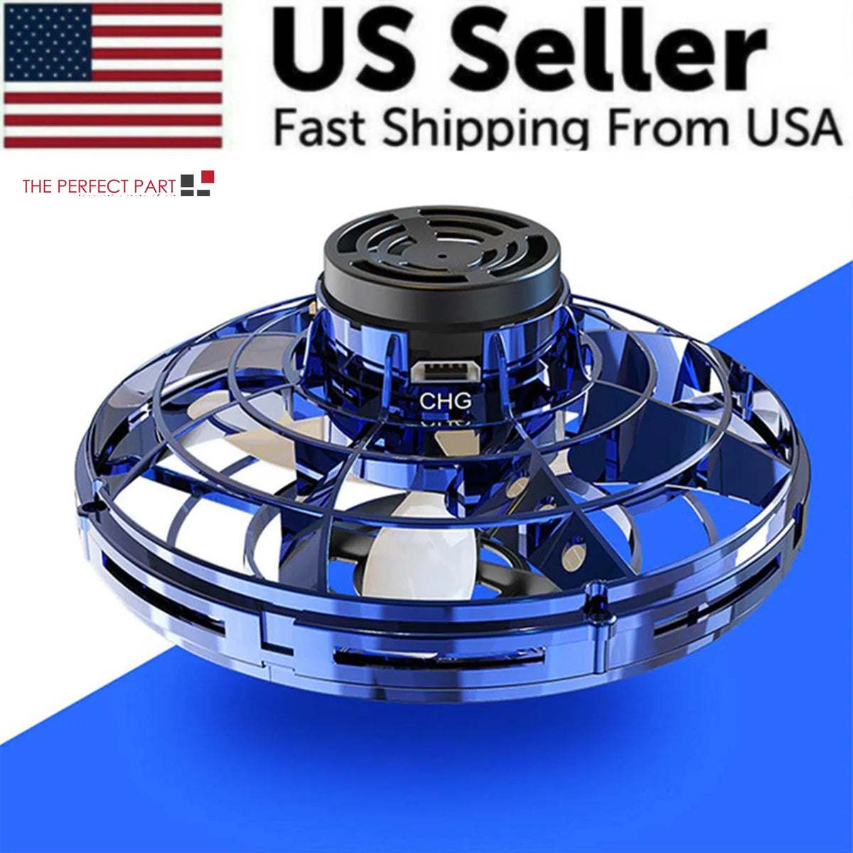 Flying UFO fidget spinner ball