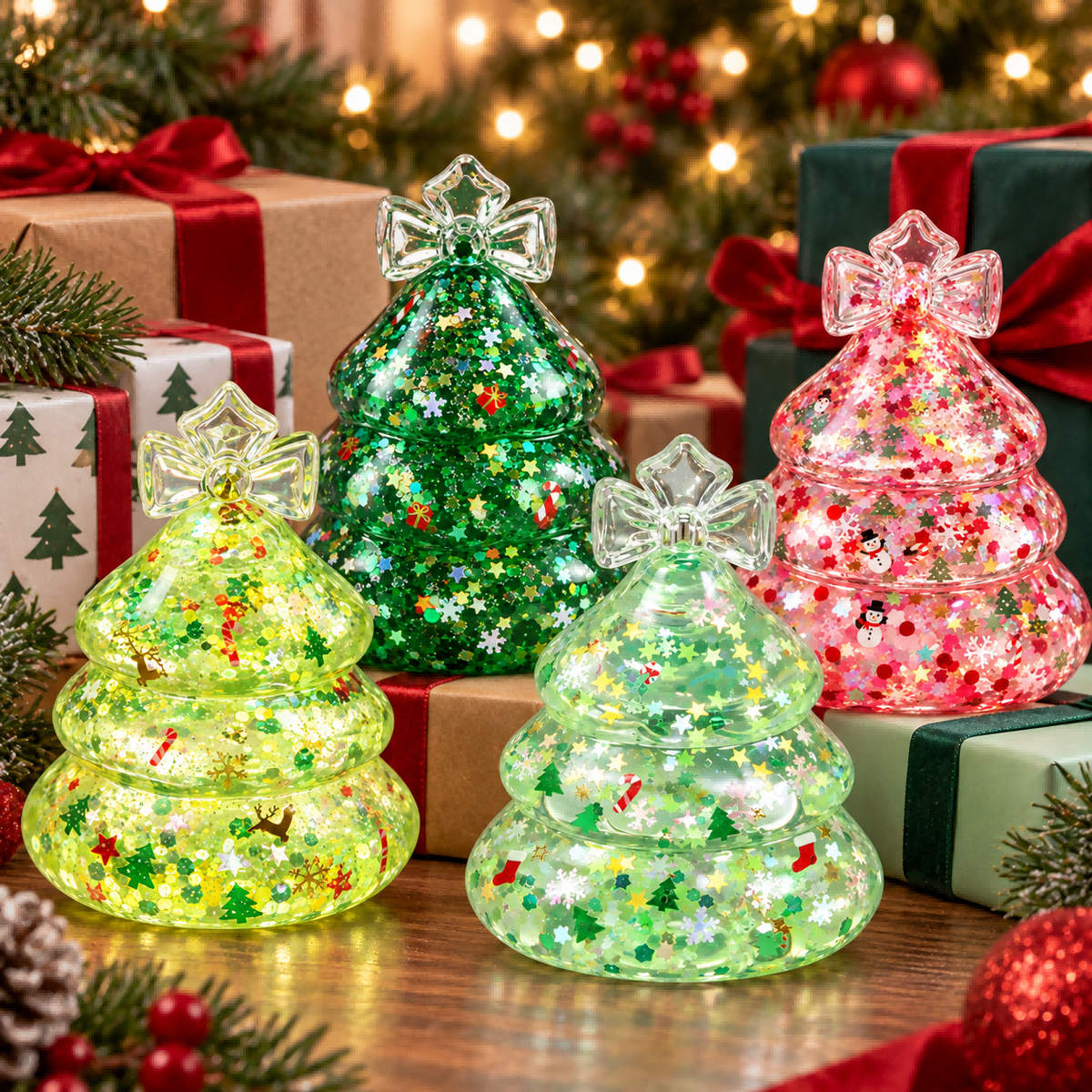 Glitter Christmas tree squishy